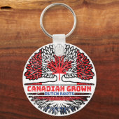 Vlag Nederlandse Canadese bomen in Canada Sleutelhanger (Achterkant)