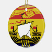 Vlag New Brunswick (Canada) Keramisch Ornament (Links)