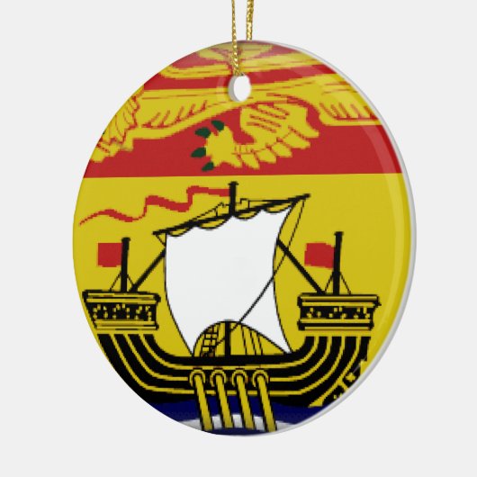 Vlag New Brunswick (Canada) Keramisch Ornament (Links)