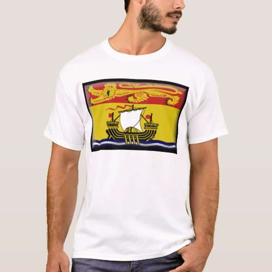 Vlag New Brunswick (Canada) T-shirt (Voorkant)