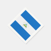 Vlag: Nicaragua Servetten (Hoek)