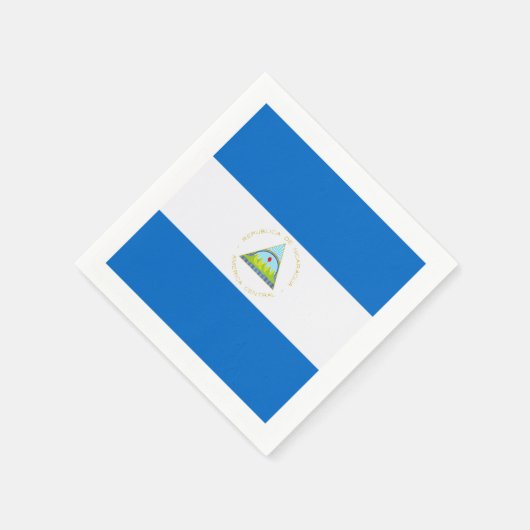 Vlag: Nicaragua Servetten (Hoek)