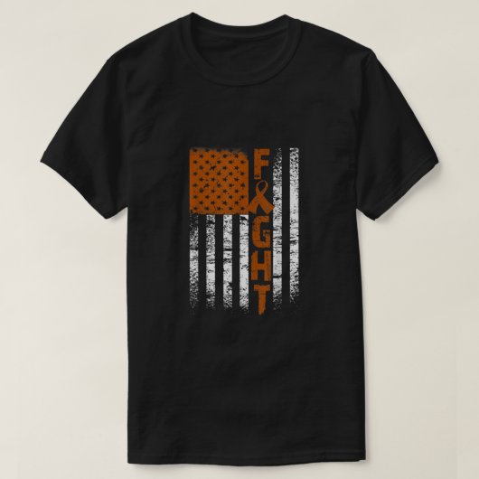 Vlag: Nierkanker Oranje lintbewustzijn S T-shirt (Design voorkant)