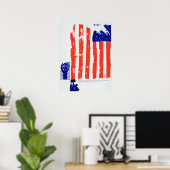 Vlag Niet-bewerkt Afbeelding Poster (Thuiskantoor)