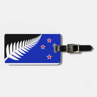 Vlag Nieuw-Zeeland Silver Fern Bagagelabel