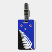 Vlag Nieuw-Zeeland Silver Fern Bagagelabel (Voorkant verticaal)