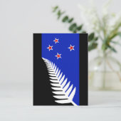 Vlag Nieuw-Zeeland Silver Fern Briefkaart (Staand voorkant)