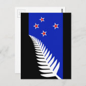 Vlag Nieuw-Zeeland Silver Fern Briefkaart (Voorkant / Achterkant)