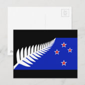 Vlag Nieuw-Zeeland Silver Fern Briefkaart (Voorkant / Achterkant)