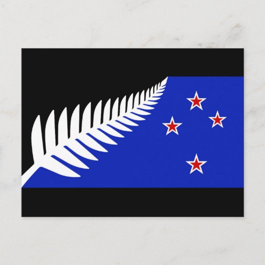 Vlag Nieuw-Zeeland Silver Fern Briefkaart (Voorkant)