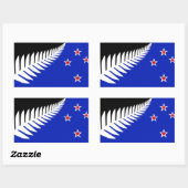 Vlag Nieuw-Zeeland Silver Fern Rechthoekige Sticker (Vel)