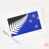 Vlag Nieuw-Zeeland Silver Fern Rechthoekige Sticker (Envelop)