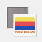 Vlag Noord-Holland met naam Magneet (Voorkant / Achterkant)