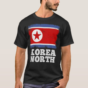 vlag Noord-Korea Retro vlag Noord-Korea T-shirt
