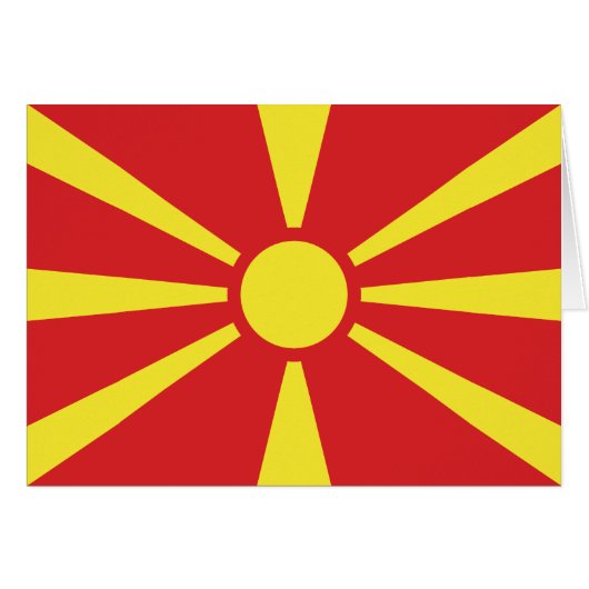 Vlag Noord-Macedonië (Voorkant Horizontaal)