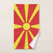 Vlag Noord-Macedonië Bad Handdoek (Handdoek)