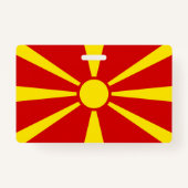 Vlag Noord-Macedonië Badge (Achterkant)