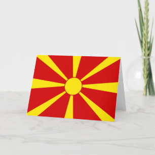 vlag Noord-Macedonië Bedankkaart