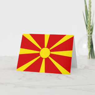 vlag Noord-Macedonië Bedankkaart