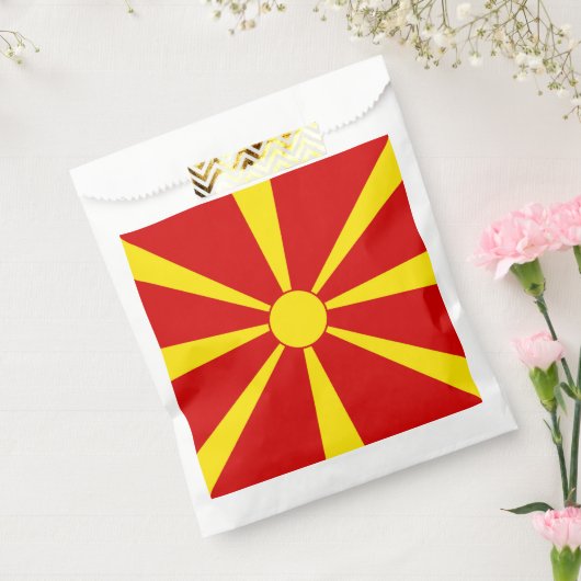 vlag Noord-Macedonië Bedankzakje (Gezegeld)