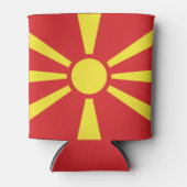 Vlag Noord-Macedonië Blikjeskoeler (Voorkant)