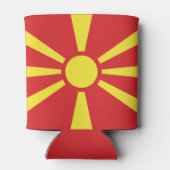 Vlag Noord-Macedonië Blikjeskoeler (Achterkant)
