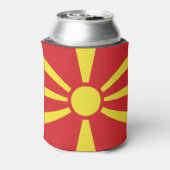 Vlag Noord-Macedonië Blikjeskoeler (Blikje Achterkant)