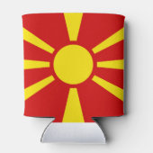 Vlag Noord-Macedonië Blikjeskoeler (Achterkant)