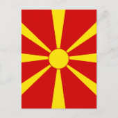 vlag Noord-Macedonië Briefkaart (Voorkant)