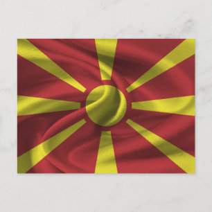 Vlag Noord-Macedonië Briefkaart