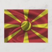 Vlag Noord-Macedonië Briefkaart (Voorkant)