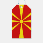 vlag Noord-Macedonië Cadeaulabel (Voorkant)