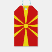vlag Noord-Macedonië Cadeaulabel (Achterkant)