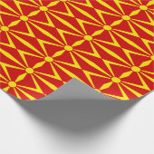 Vlag Noord-Macedonië Cadeaupapier (Hoek)