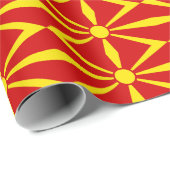 Vlag Noord-Macedonië Cadeaupapier (Rol Hoek)