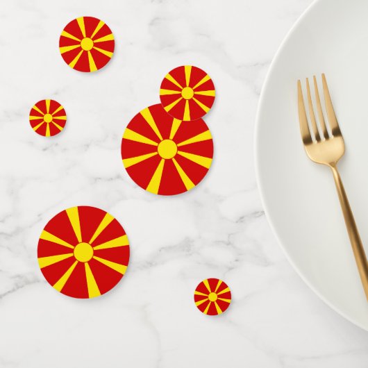 vlag Noord-Macedonië Confetti (Groep)