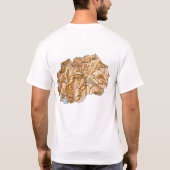 Vlag Noord-Macedonië en kaart T-Shirt (Achterkant)