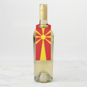 vlag Noord-Macedonië Flessenhanger (Op fles)
