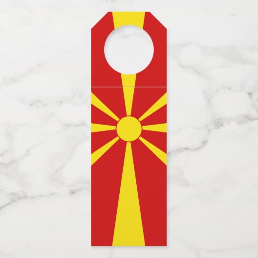 vlag Noord-Macedonië Flessenhanger (Voorkant)
