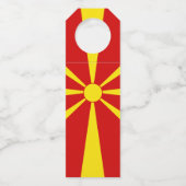 vlag Noord-Macedonië Flessenhanger (Achterkant)