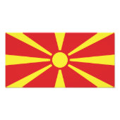 Vlag Noord-Macedonië Foto Afdruk (Voorkant)