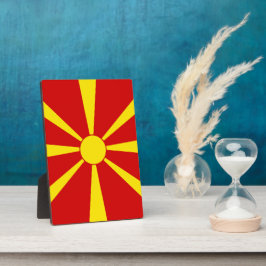 vlag Noord-Macedonië Fotoplaat