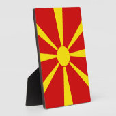 vlag Noord-Macedonië Fotoplaat (Zijkant)