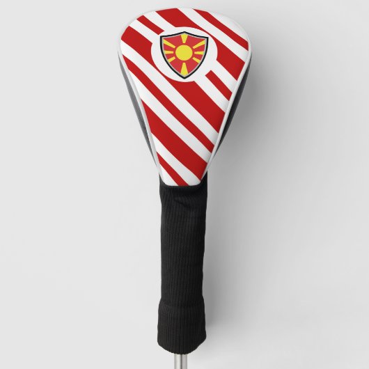 vlag Noord-Macedonië Golfheadcover (Voorkant)