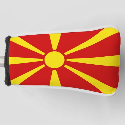 Vlag Noord-Macedonië Golfheadcover (Voorkant)