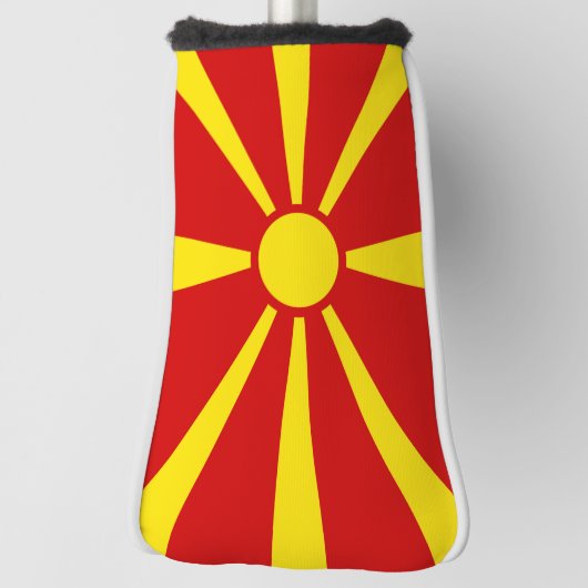 Vlag Noord-Macedonië Golfheadcover (Draai 90)