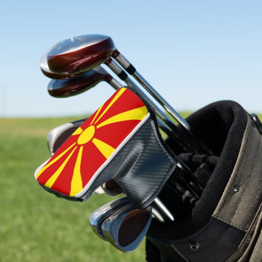 Vlag Noord-Macedonië Golfheadcover (Insitu)