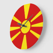 Vlag Noord-Macedonië Grote Klok (Hoek)
