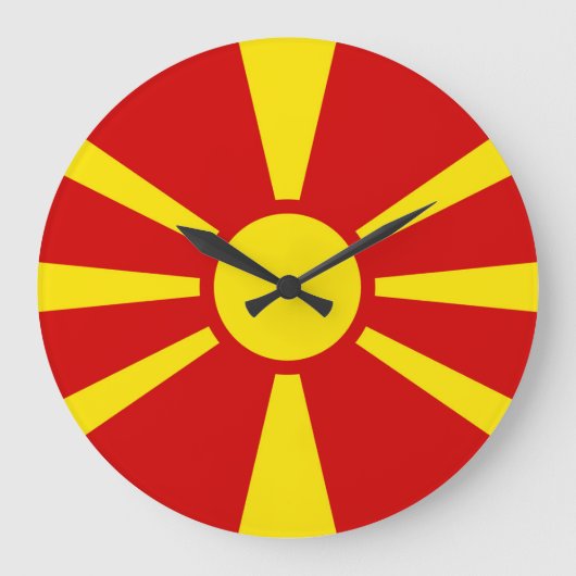 Vlag Noord-Macedonië Grote Klok (Voorkant)