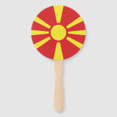 Vlag Noord-Macedonië Handwaaier (Achterkant)